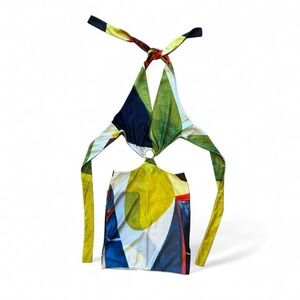 Farai London Halter Multicolored‎ Mini Dress XS